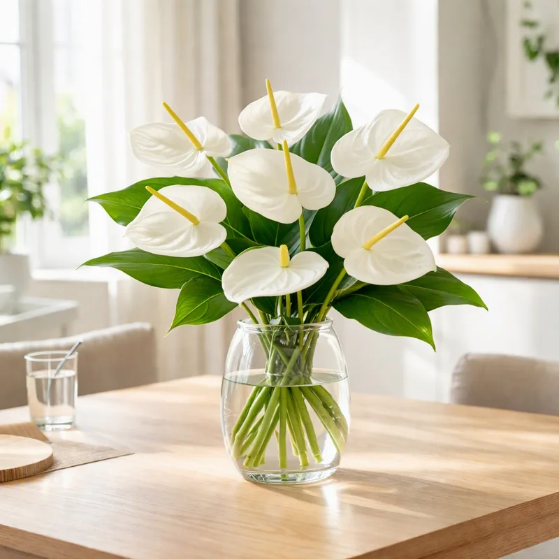 Anthurium (Flamingoblume) - weiss - Bild 2