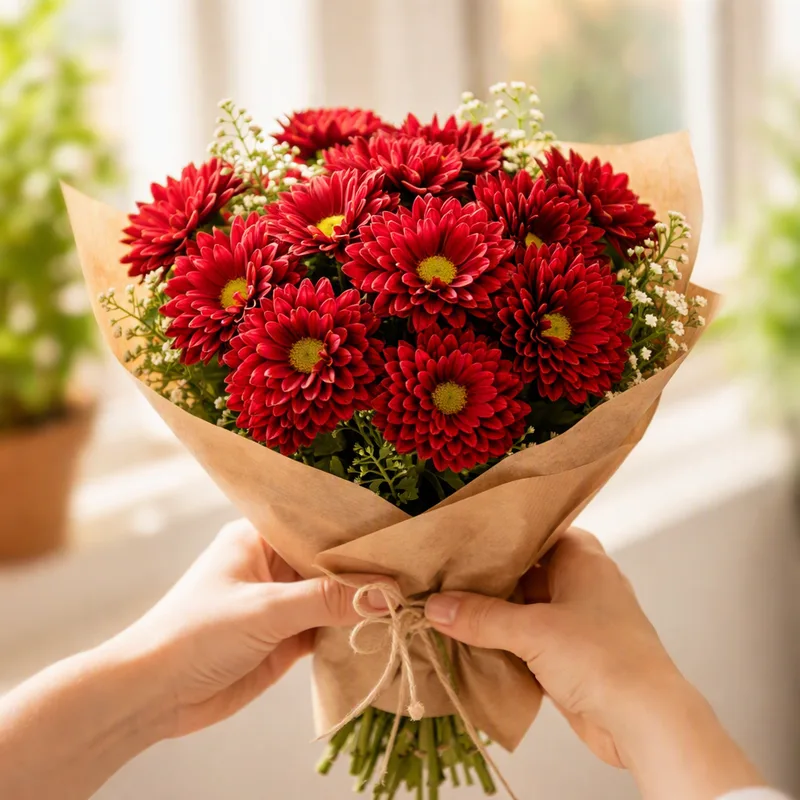 Chrysantheme - rot - Bild 3
