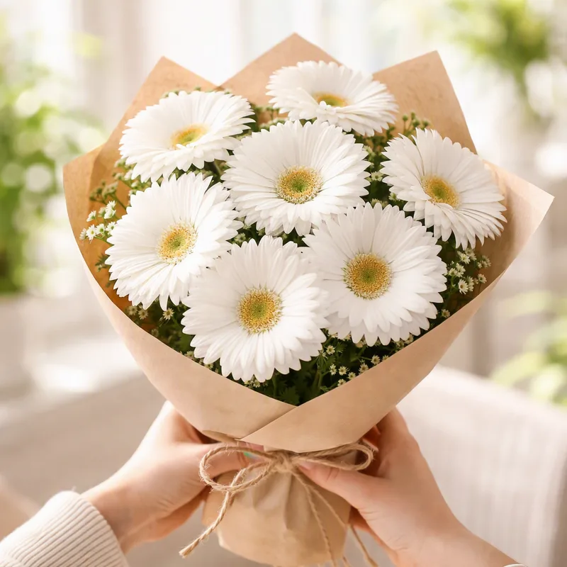 Gerbera - weiss - Bild 3