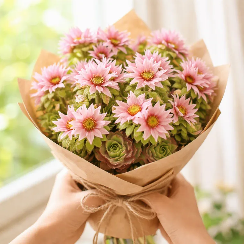 Hauswurz - rosa - Bild 3