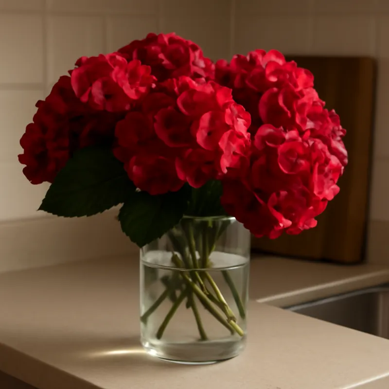 Hortensie - rot - Bild 3