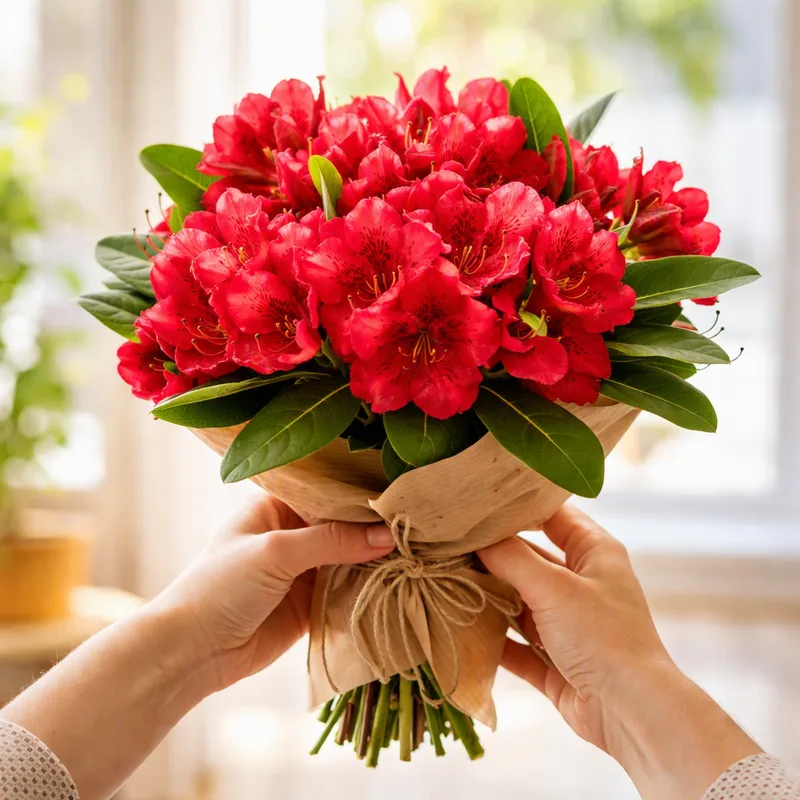 Rhododendron - rot - Bild 3