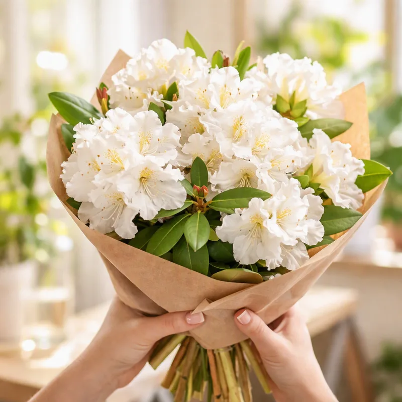 Rhododendron - weiss - Bild 3