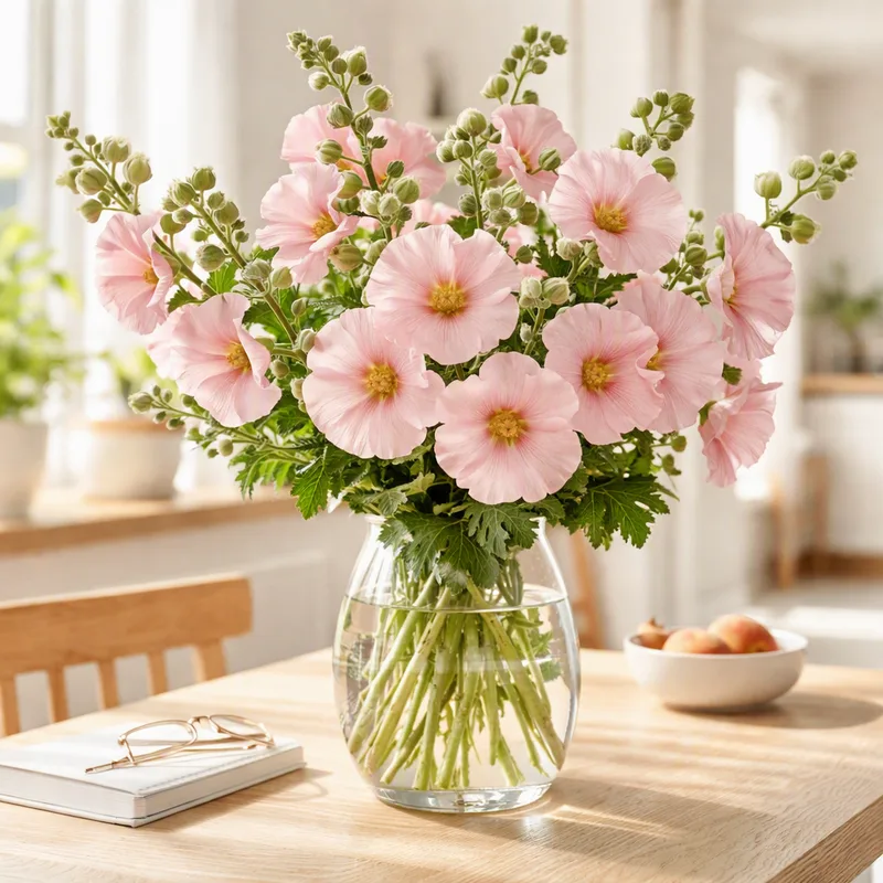 Stockrose - rosa - Bild 2