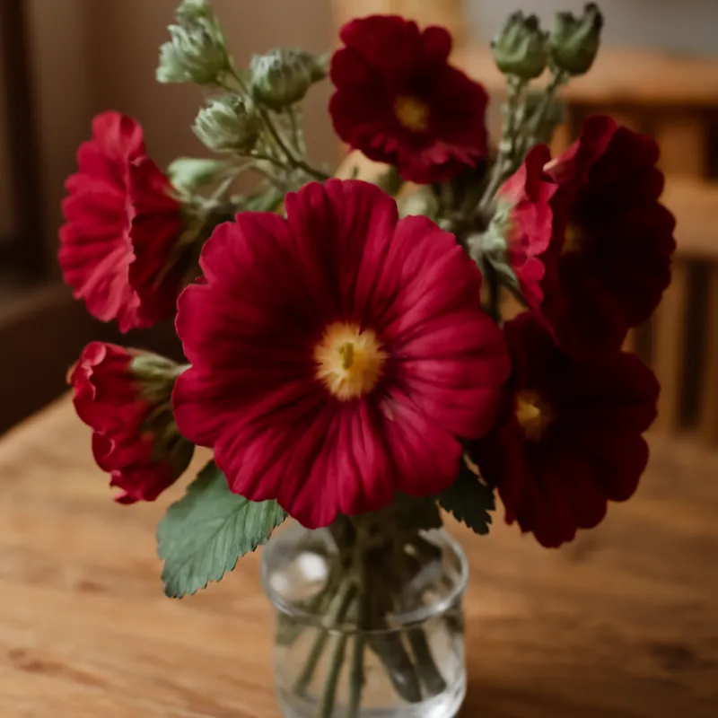 Stockrose - rot - Bild 3