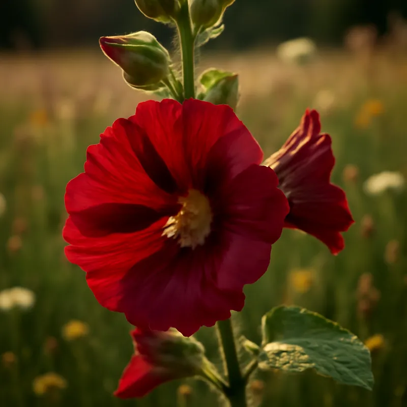 Stockrose - rot - Bild 4