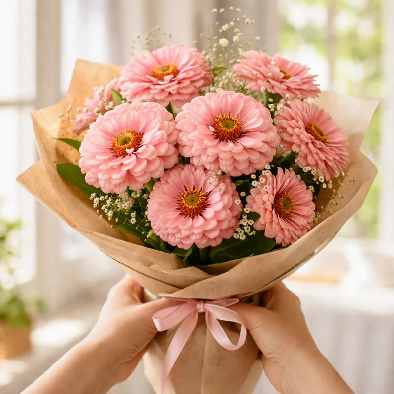 Zinnie - rosa - Bild 3